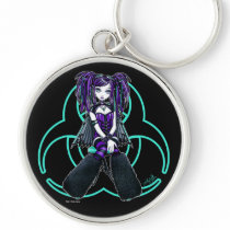 "Reagan" Cybergoth Radioactive Fairy Keychain