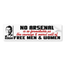 Reagan: Free Men & Women! Bumper Stickers