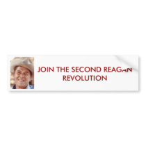 REAGAN, JOIN THE SECOND REAGAN REVOLUTION bumper stickers