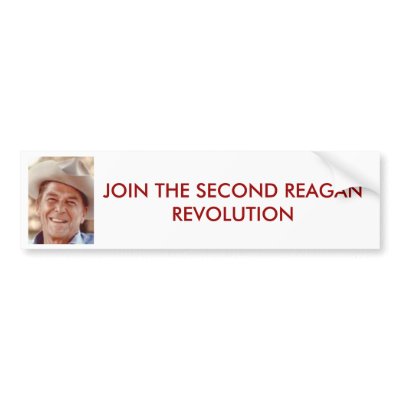 REAGAN, JOIN THE SECOND REAGAN REVOLUTION BUMPER STICKERS by REEDERS