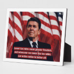 Reagan Lower Taxes Plaques