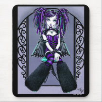 "Reagan" Purple Cyber Goth Fairy Mousepad