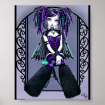 "Reagan" Purple Cyber Goth Fairy Poster