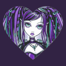 "Reagan" Purple Cyber Goth Fairy Stickers stickers