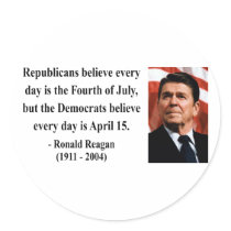 Reagan Quote 5b Round Stickers