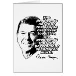 Reagan Quote Gov Spends Too Much Greeting Card
