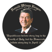 Reagan Republicans vs Decrats Sticker