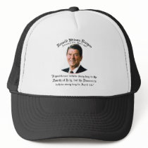 Reagan Republicans vs Democrats Trucker Hats