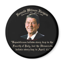 Reagan Republicans vs Democrats Fridge Magnet