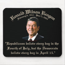 Reagan Republicans vs Democrats Mouse Pad