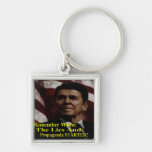 Reagan Started Lies and Propaganda Keychain