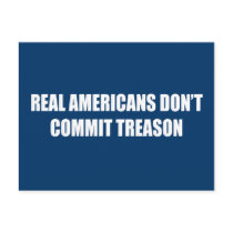 Real Americans don't commit treason postcards