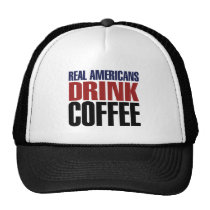 Real Americans Drink Coffee hats