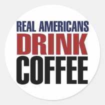 Real Americans Drink Coffee stickers