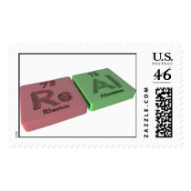 Real as Re Rhenium and Al Aluminium Postage Stamps