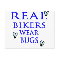 Real Bikers Wear Bugs Postcards