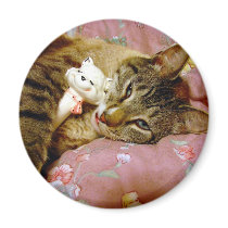 Real Cat, Fake Cat magnets by angelandspot Real Cat, Fake Cat magnets
