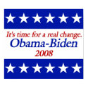 Real Change Obama Biden Posters posters by naturetees Real Change Obama Biden Posters posters