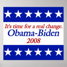 Real Change Obama Biden Posters