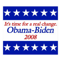 Real Change Obama Biden Posters posters