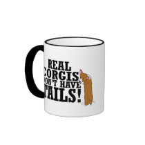 Real Corgis Don't Have Tails Mug by MenagerieMayhem Real Corgis Don't Have Tails Mug