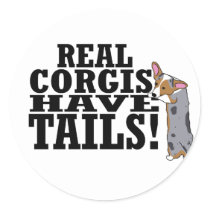 Real Corgis Have Tails stickers