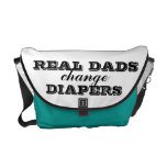 "Real Dads Change Diapers" Messenger Bag