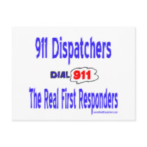 Real Dispatcher 911 Postcard by RealSlogans Real Dispatcher 911 Postcard