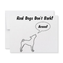 Real Dogs Don't Bark, They Arooo! Personalized Invite