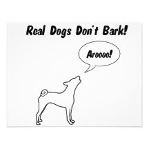 Real Dogs Don't Bark, They Arooo! Personalized Invite