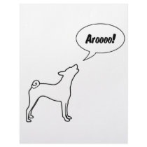 Real Dogs Don't Bark, They Arooo! Customized Letterhead