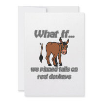 real donkeys personalized invitation