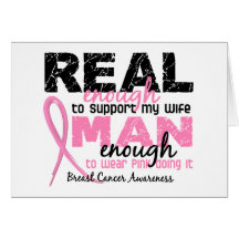 Real Enough Man Enough Wife 2 Breast Cancer Cards