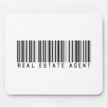 Real Estate Agent Bar Code mousepads by NotWorking Real Estate Agent Bar Code mousepads