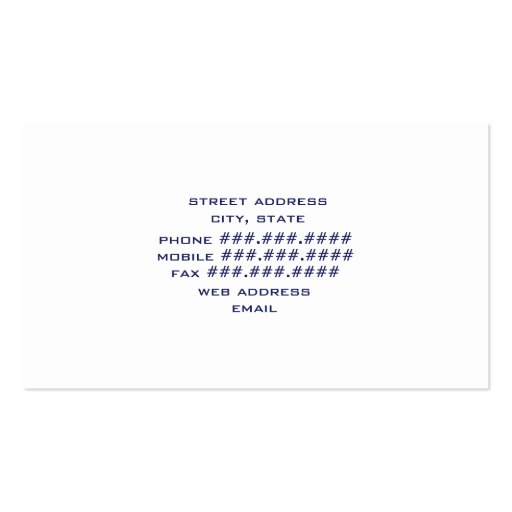 Real Estate Agent - Blue Cape Style House Business Cards (back side)