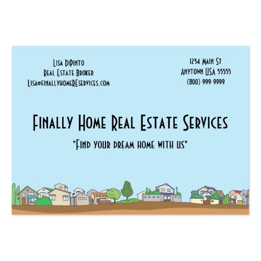 Real Estate Agent Business Card (front side)