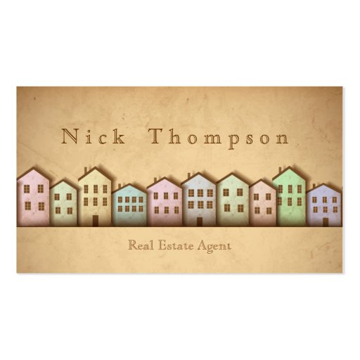 Real Estate Agent Business Card Template (front side)