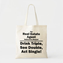 real estate agent canvas bags