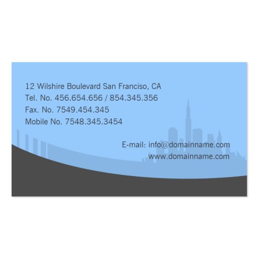 Real Estate Agent Custom Business Cards (back side)