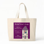 Real Estate Agent Home Sweet Home Advertising Canvas Bag