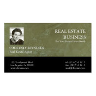 Real Estate Agent Tuscan Green Business Cards