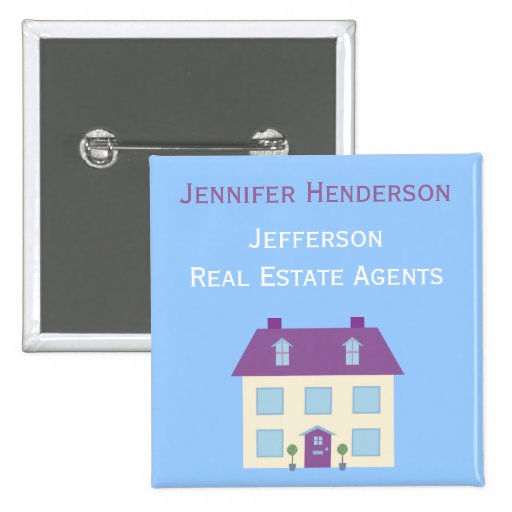 Real Estate Agents Staff Name Tag Pin Zazzle