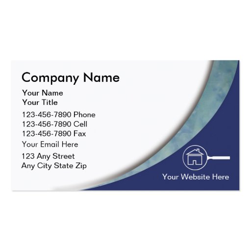 Real Estate Appraiser Business Card Template (front side)