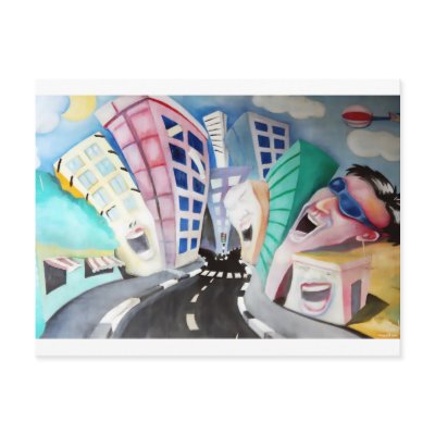 real estate artwork post cards by leapyearfish