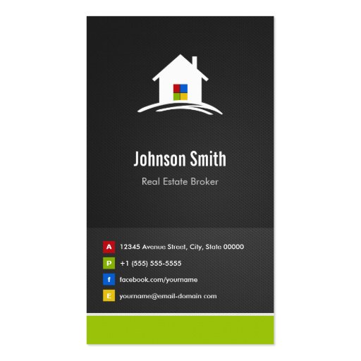 Real Estate Broker - Premium Creative Innovative Business Card Templates (front side)