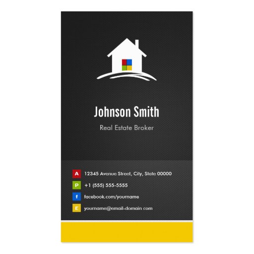 Real Estate Broker - Premium Creative Innovative Business Card Templates (front side)