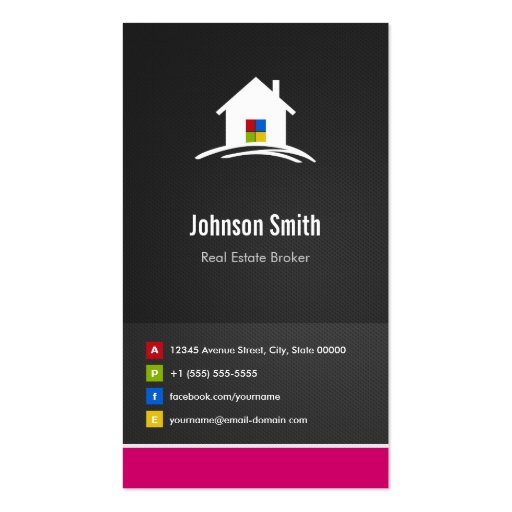 Real Estate Broker - Premium Creative Innovative Business Card Template (front side)