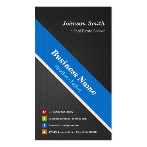 Real Estate Broker - Premium Double Sided Business Cards (front side)