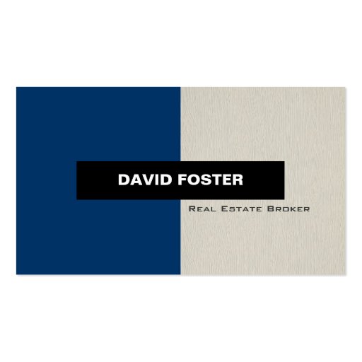 Real Estate Broker - Simple Elegant Stylish Business Card (front side)