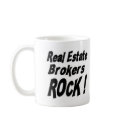 Real Estate Brokers Rock! Mug by TShirtDotCom Real Estate Brokers Rock! Mug